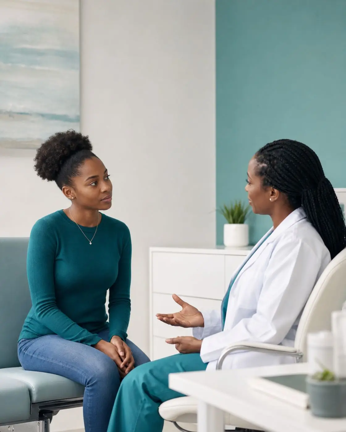 A Network One Health clinician in consultation with a patient